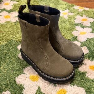 Dr. Martens Olive Green Ankle Boots